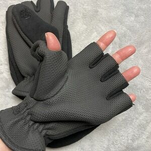 Glacier Glove Alaska River Black Flip Mitt Glove‎ Size M Gauntlet Rubber Grip